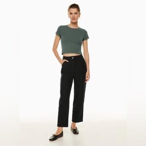 Wilfred Free Aritzia Brennan Carpenter Black Pants Size 0 Pockets Loop Cotton